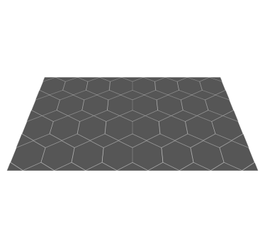 Fehér és szürke hatszög geometriai szőnyegek - TenStickers