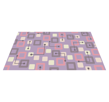 Rózsaszín és lila modern csempe geometriai szőnyegek - TenStickers
