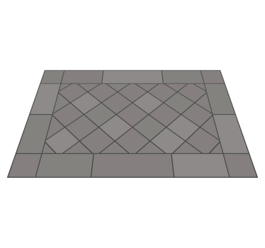 Csempézett geometria vinil szőnyeg csempe hatás - TenStickers