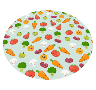 Anime zöldség gyerekek vinyl szőnyeg - TenStickers