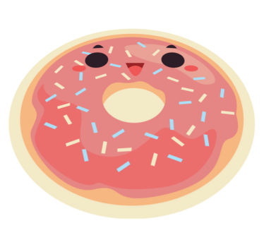 Animált fánk vinil szőnyeg mások - TenStickers