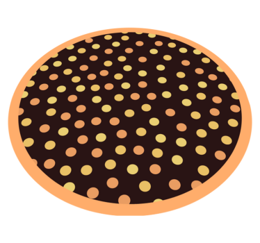 Sárga és fekete pöttyös geometriai szőnyegek - TenStickers