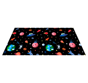 Bolygók és galaxis csillag padlószőnyeg - TenStickers