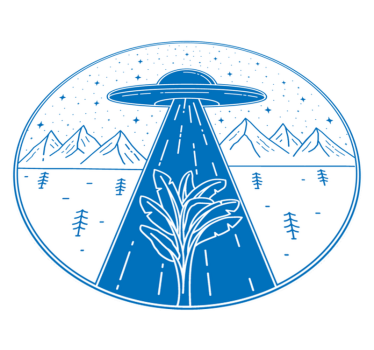 Hegyek és ufo természet szőnyeg - TenStickers