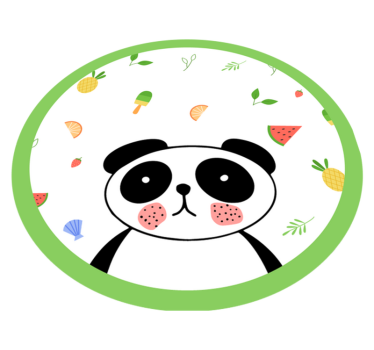 Aranyos panda kör vinil szőnyeg gyerekek - TenStickers
