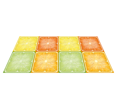 Színes citrus textúra konyhai padló - TenStickers