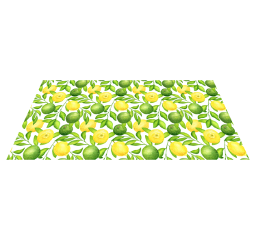 Citrom és lime virágszőnyeg - TenStickers
