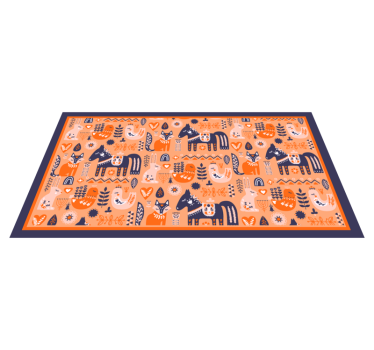 Nordic folk vinyl szőnyeg nordic style szőnyegek - TenStickers
