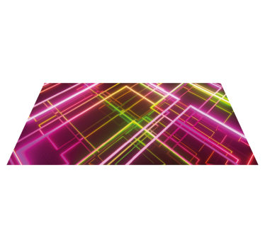 Neon vonalrajz vinil szőnyeg modern - TenStickers