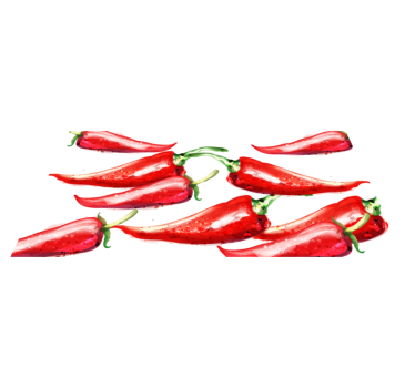 Piros chili paprika konyhai vinil szőnyeg - TenStickers