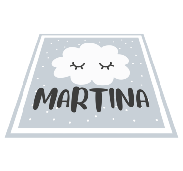 Foltos felhő névre szabott vinilszőnyeggel - TenStickers