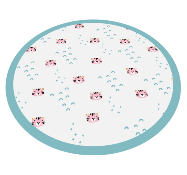 Kék szivárványok és rózsaszín macskák vinil szőnyeg mások - TenStickers
