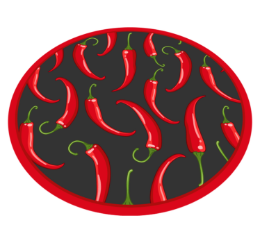 Vörös forró chili paprika konyha padló - TenStickers