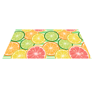 Citrusfélék mintás konyha padló - TenStickers