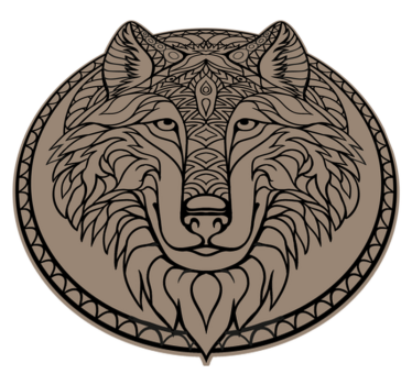 Barna farkas design vinil szőnyeg állat - TenStickers