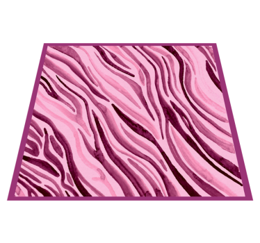Rózsaszín zebra csíkok vinil szőnyeg állatnyomat - TenStickers