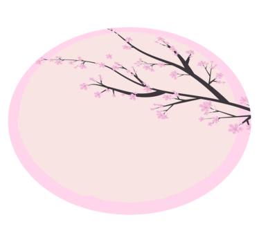 Japán virágzó fa konyha padló - TenStickers