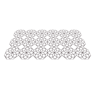 Elegáns nyolcszög csempe cserépszőnyeg - TenStickers