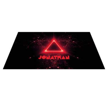 Neon háromszög névvel vinil szőnyeg tinik - TenStickers