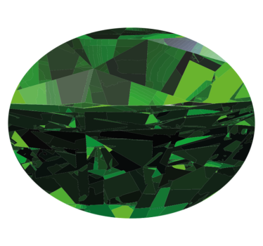 Geometrikus zöld fazetták vinil szőnyeg struktúra - TenStickers