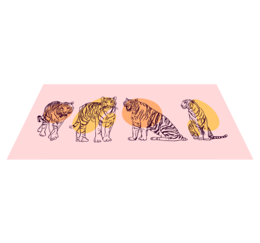 Tigris állatszőnyeg - TenStickers