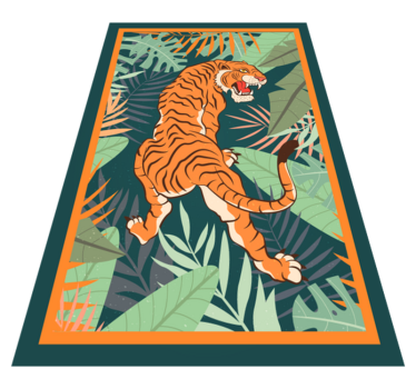 Tigris ordító állati vinyl mat - TenStickers