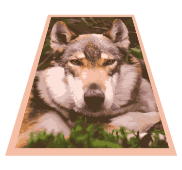 Farkasfej dizájn vinil szőnyeg állat - TenStickers