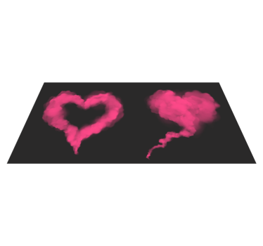 Szív füst tizenéves szőnyegek hálószobákhoz - TenStickers