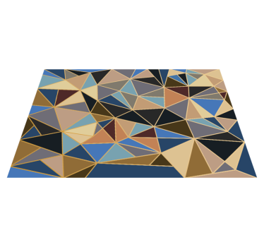 Geometriai többszínű mozaik vinil padló - TenStickers
