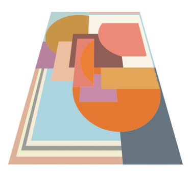Modern geometriai mozaik vinil padló - TenStickers