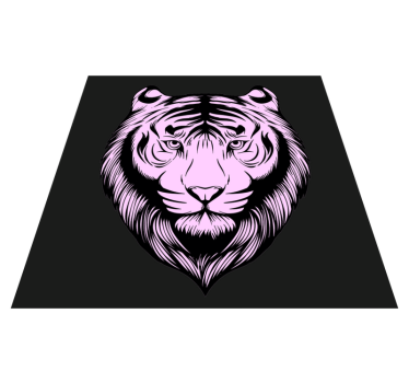 Vad rózsaszín tigris vinil szőnyeg állat - TenStickers