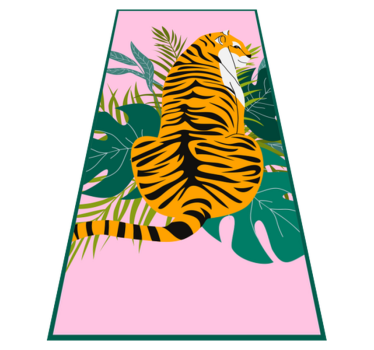 Trópusi tigris jelenet vinil szőnyeg állat - TenStickers