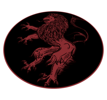 Vörös oroszlán jelkép vinil szőnyeg állat - TenStickers