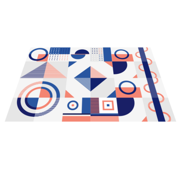 Skandináv geometriai mintás geometriai szőnyegek - TenStickers