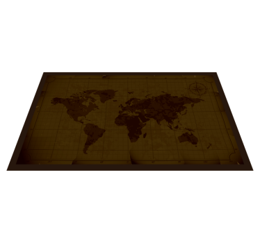 Vintage kőhatású vinyl map szőnyeg - TenStickers