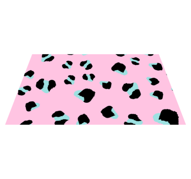 Rózsaszín leopárdmintás szőnyeg - TenStickers