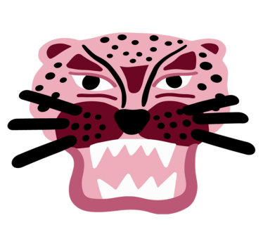 Rózsaszín leopárd alakú állat nyomtatott szőnyeg - TenStickers