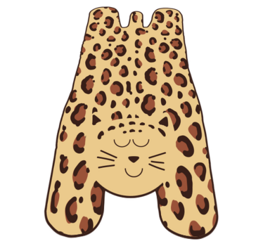 Gyerekek gepárd állat nyomtatott szőnyeg - TenStickers