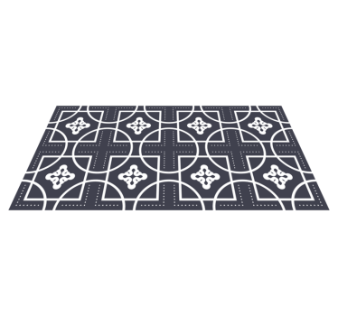 Geometriai formák cseréphatású vinilszőnyeg - TenStickers