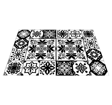 Egyszínű mandala vinyl szőnyeg - TenStickers