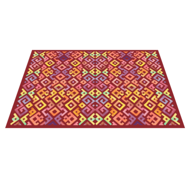 Piros mexikói csempe vinyl mat - TenStickers