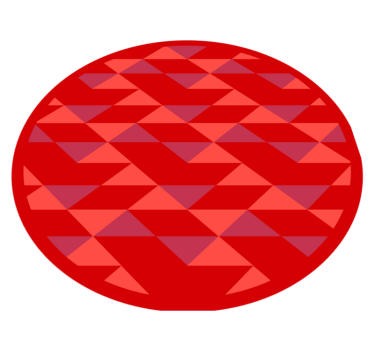 Piros háromszög minta vinil szőnyeg geometriai - TenStickers
