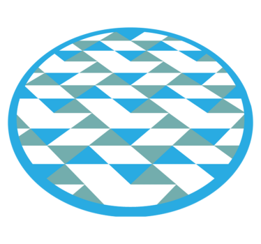 Kék kis háromszögek cserépszőnyeg - TenStickers