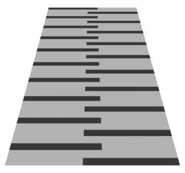 Elegáns csíkos minta vinil szőnyeg modern - TenStickers