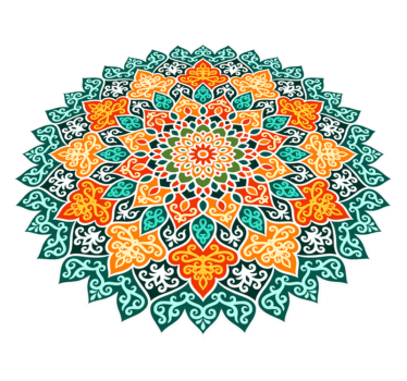 Konyhai színes mandala vinyl szőnyeg - TenStickers