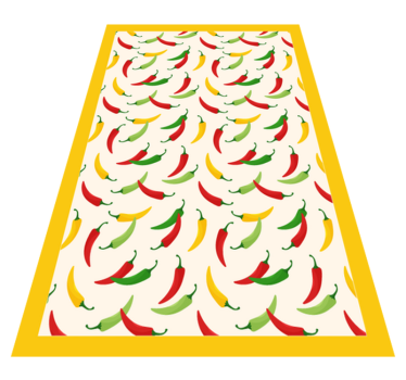 Csípős chili paprika konyhai vinilszőnyege - TenStickers