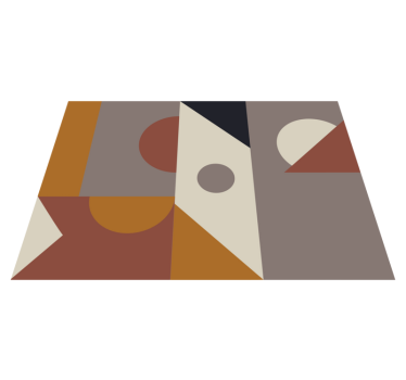 Absztrakt geometriai formák vinil szőnyeg modern - TenStickers