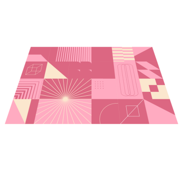 Geometrikus rózsaszín minták vinil szőnyeg modern - TenStickers