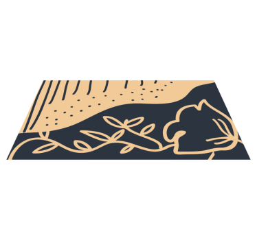 Beige levelek mintás vinil szőnyeg természet - TenStickers