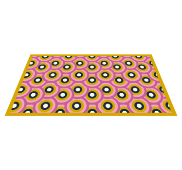 Körkörös színfúzió vinil szőnyeg geometriai - TenStickers